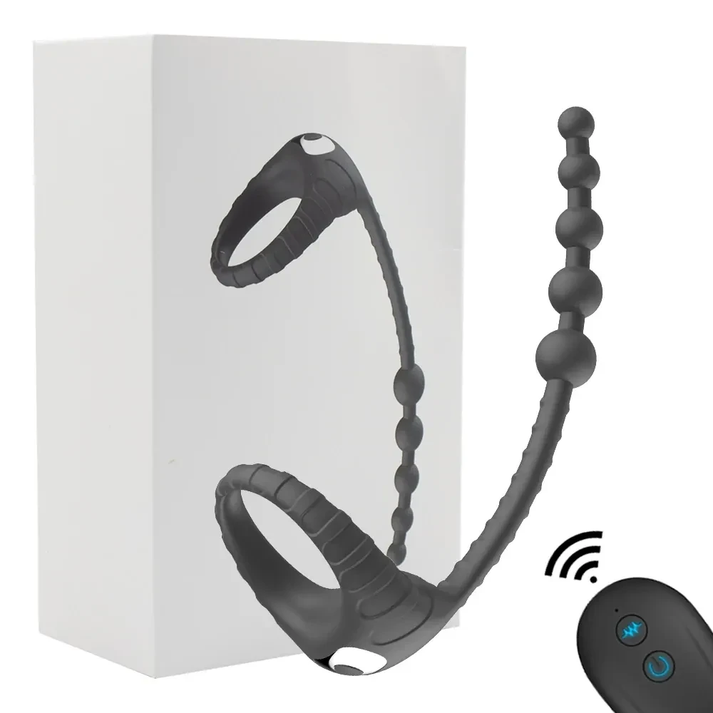 vibrador anal con anillo para el pene