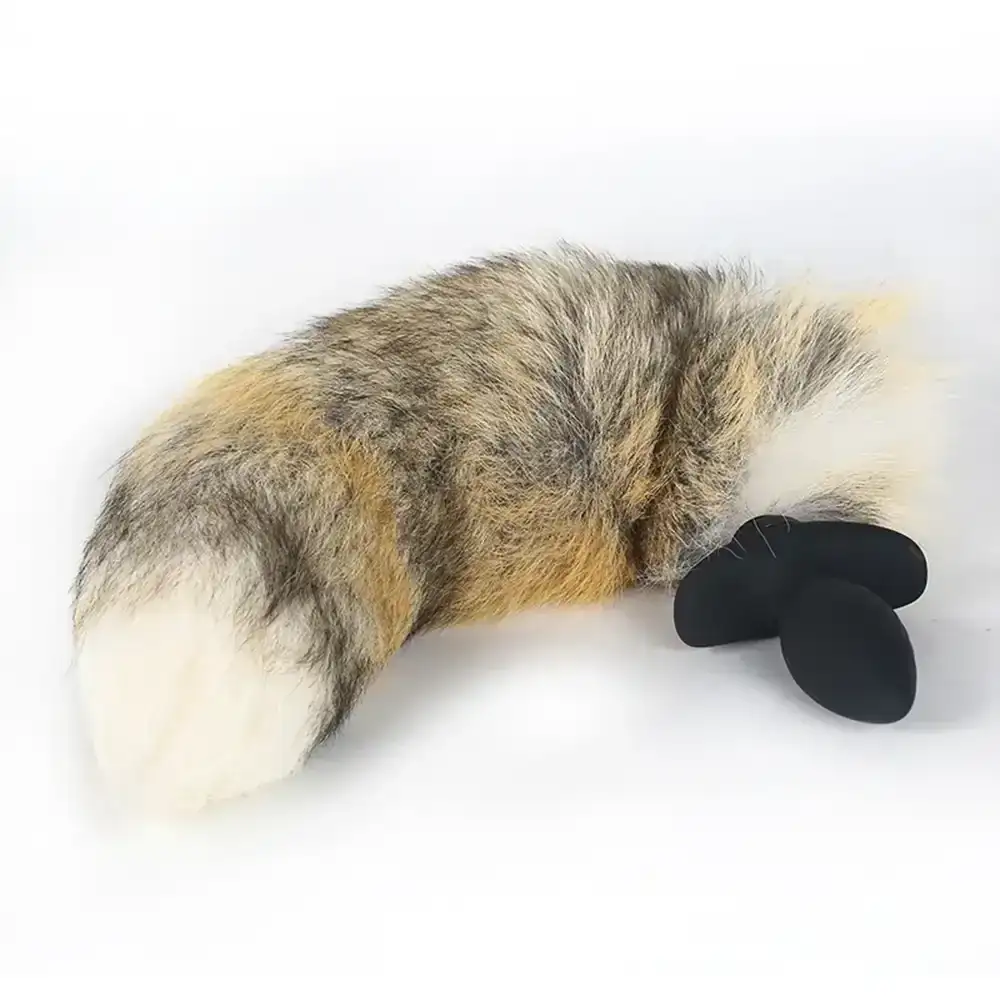 vibrador anal con cola de zorro