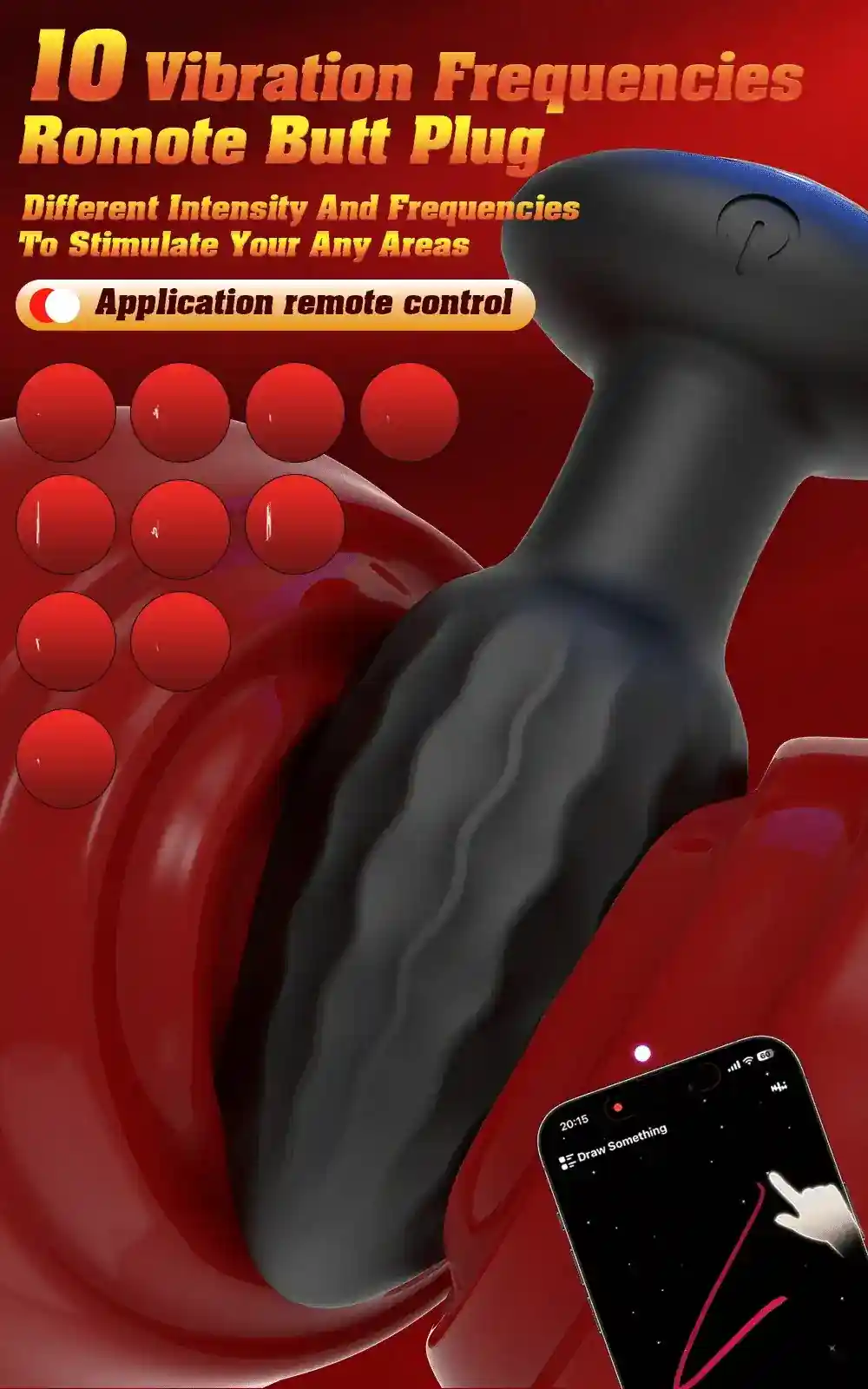 vibrador anal negro con app