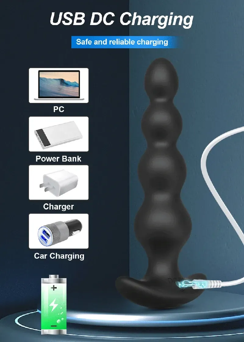 vibrador anal recargable e impermeable