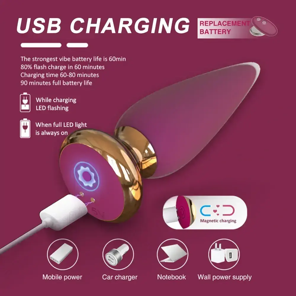 vibrador anal silicona con control remoto