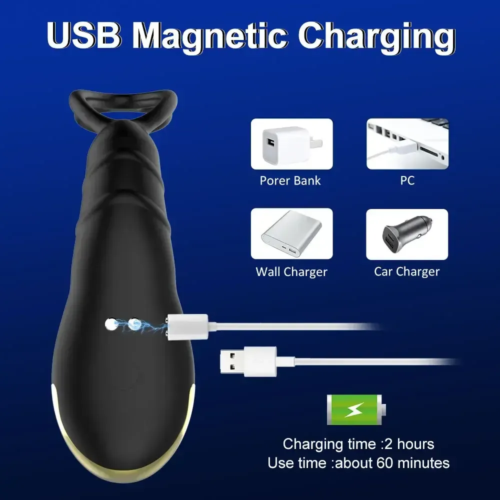 vibrador anal telescopico recargable usb 1