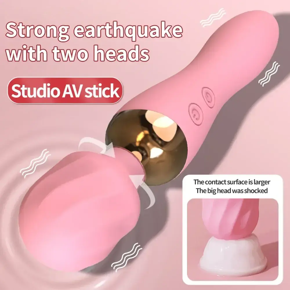 vibrador cabeza rotatoria silicona rosa