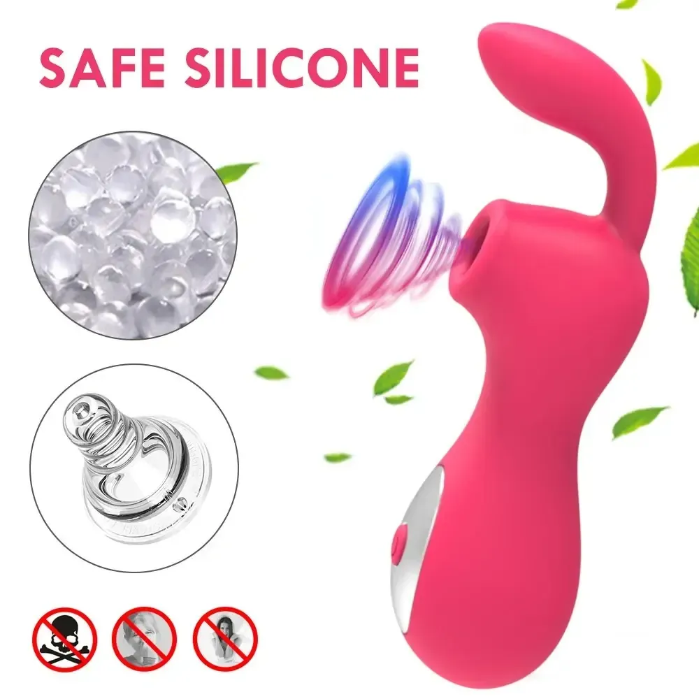 vibrador clítoris 2 motores succión