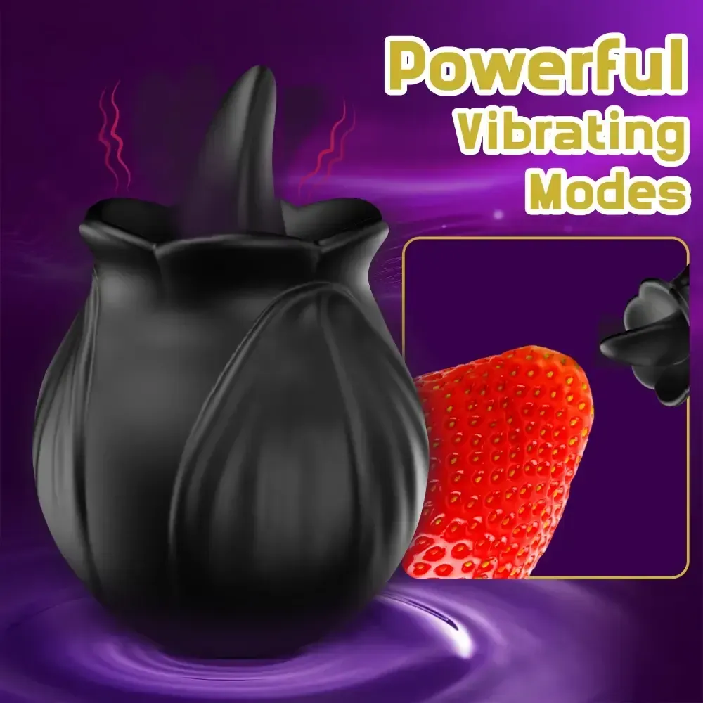 vibrador clitoris rosa con forma de rosa