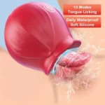 vibrador clítoris silicona rosa con vibraciones