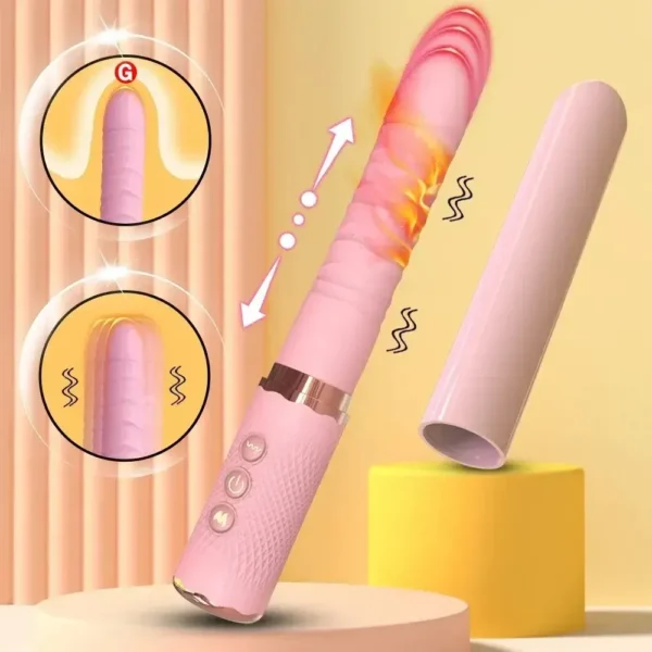 vibrador con calefacción silicona médica suave