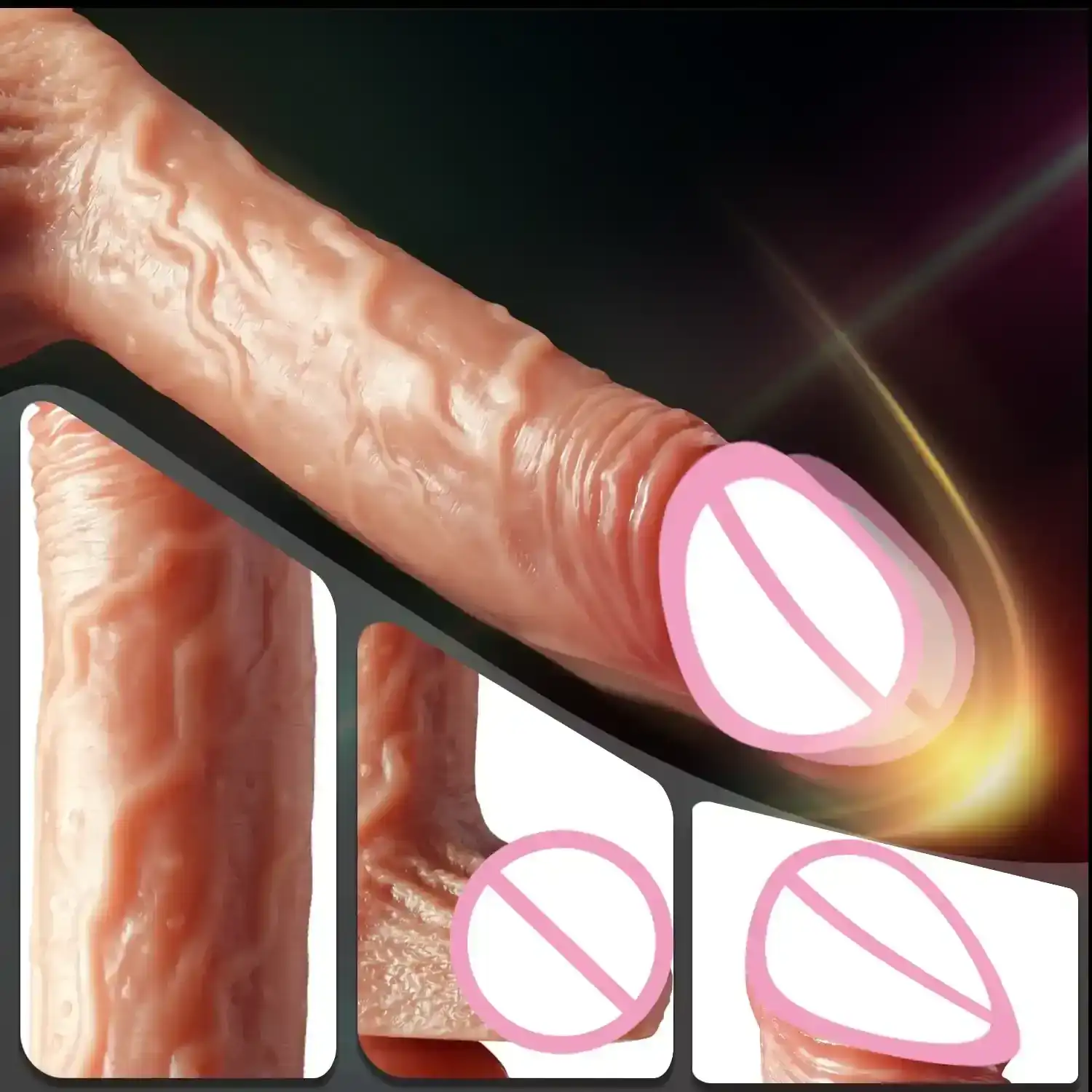 vibrador con eje falico realista