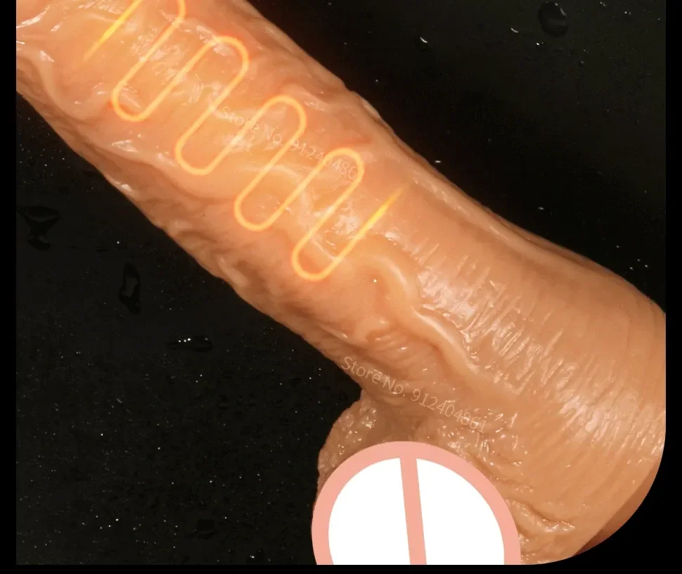 vibrador con forma realista con calor