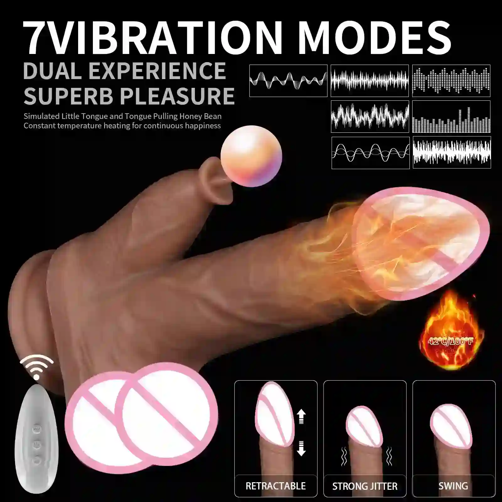 vibrador con lengua y succionador