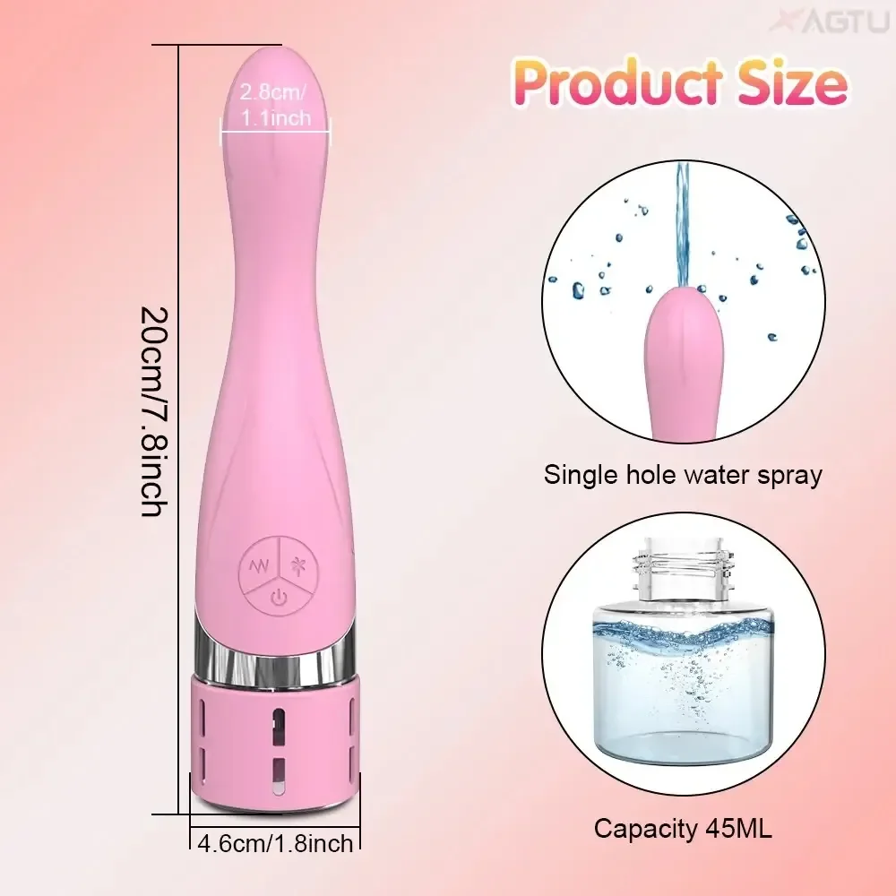 vibrador con spray de agua y calor 39c