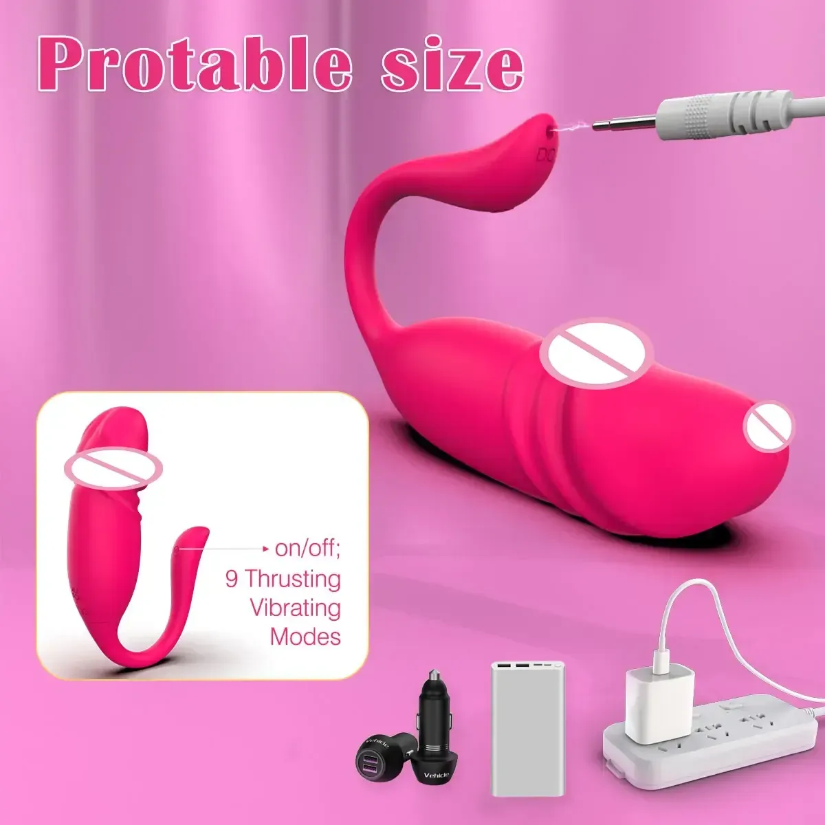 vibrador con thrusting recargable usb
