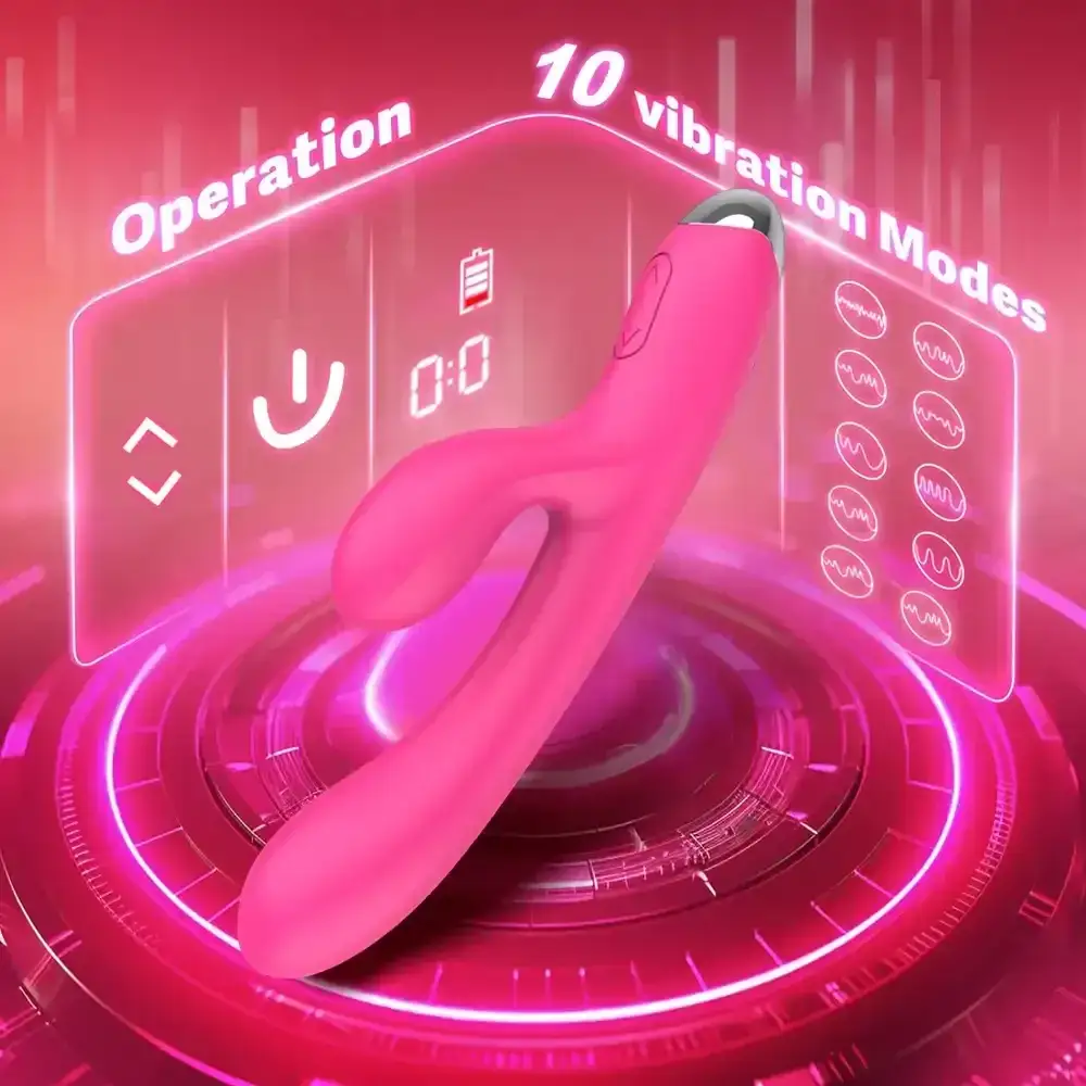 vibrador conejo 10 modos vibracion
