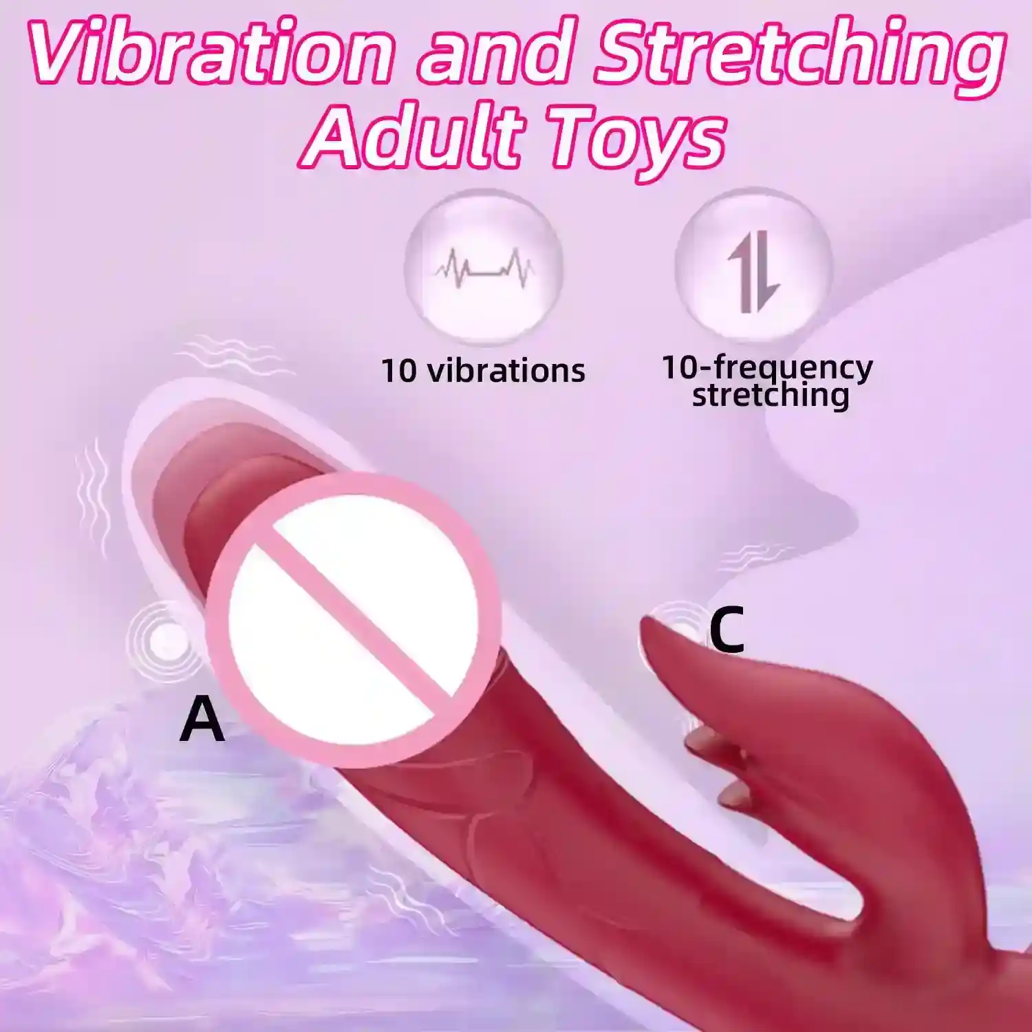 vibrador conejo silicona abs 10 modos