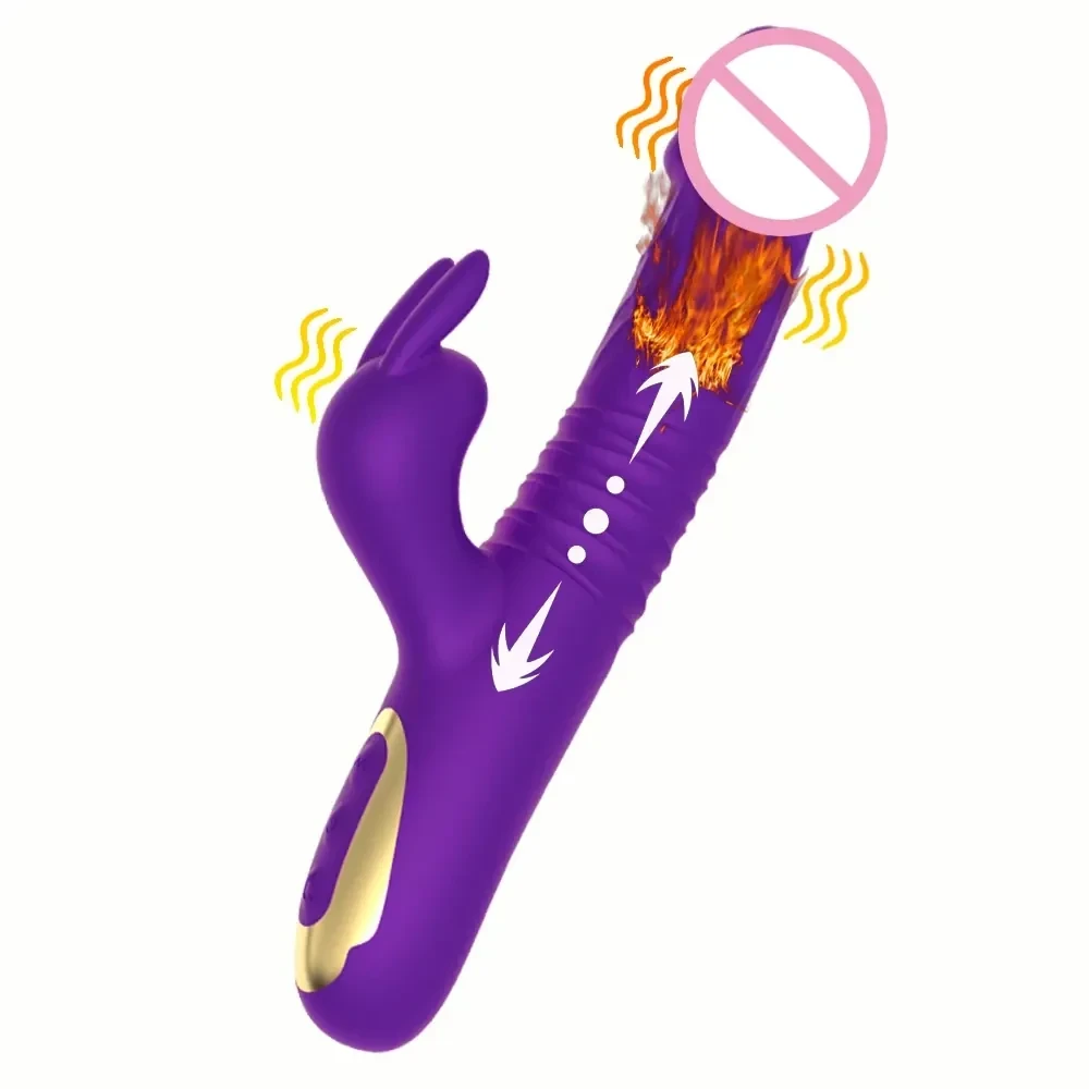 vibrador conejo telescopico silicona suave