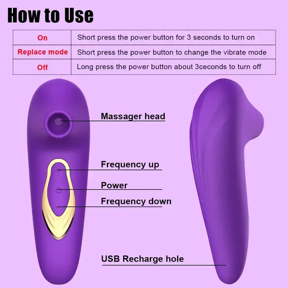 vibrador de succion clitoridiana segura