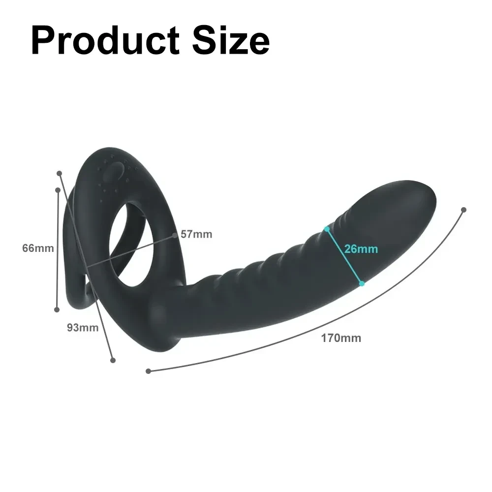 vibrador doble con anillo para pene