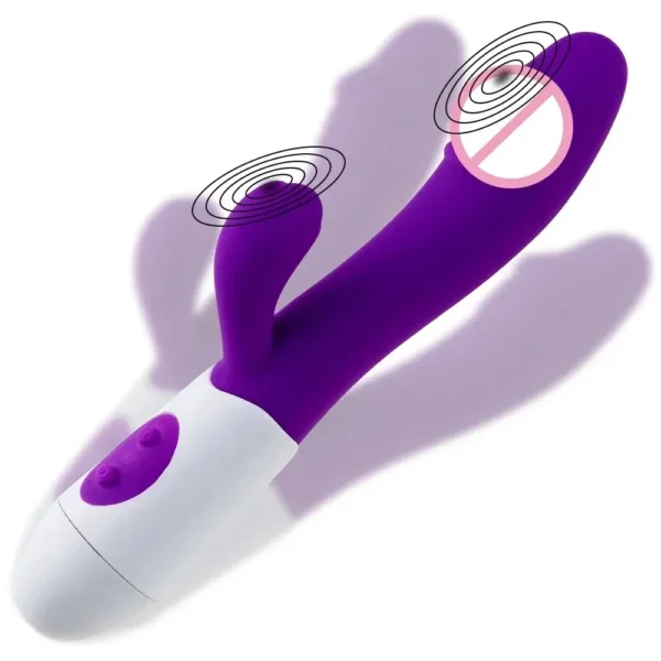 vibrador doble conejo recargable usb