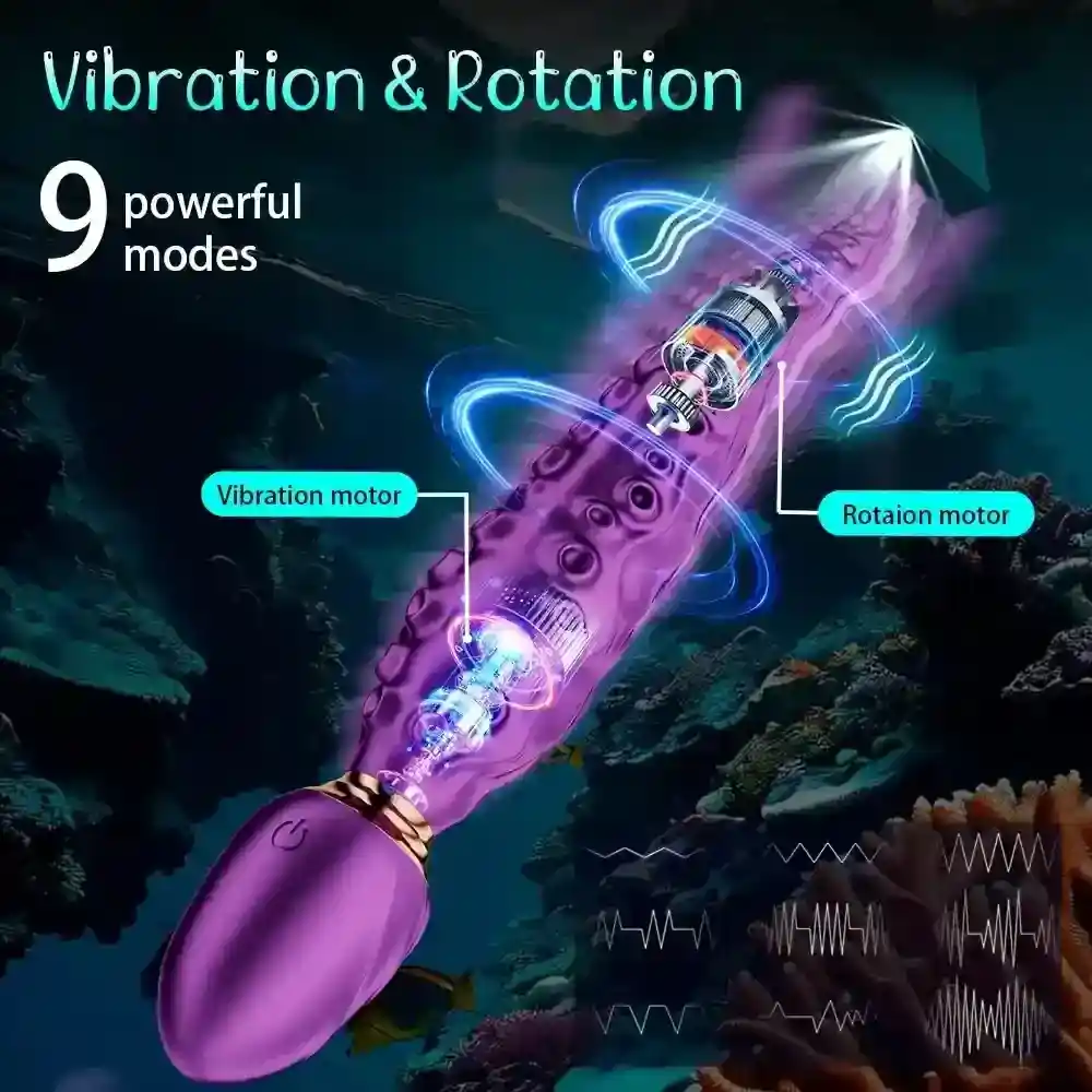 vibrador doble estimulación con tentáculos