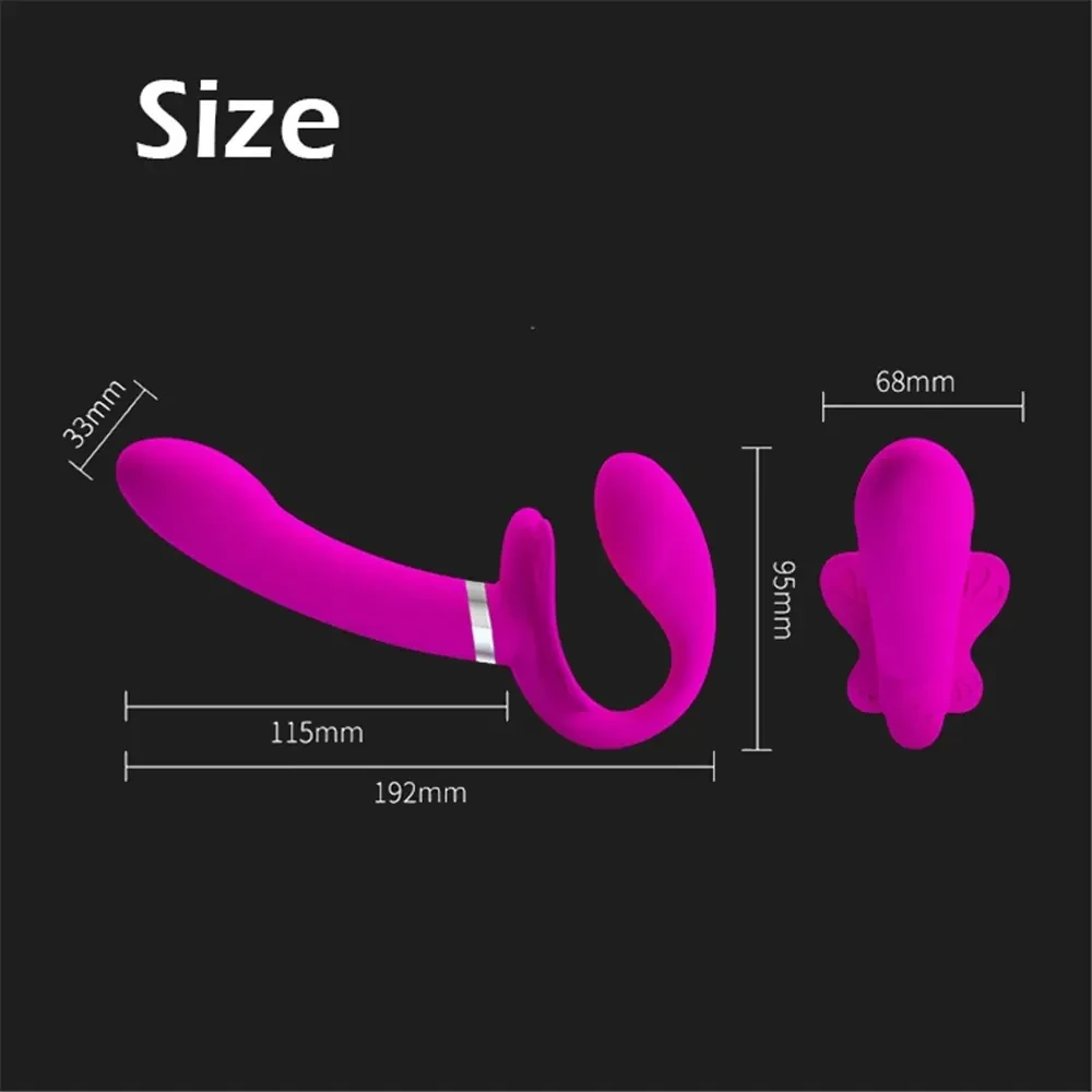 vibrador doble forma mariposa silicona