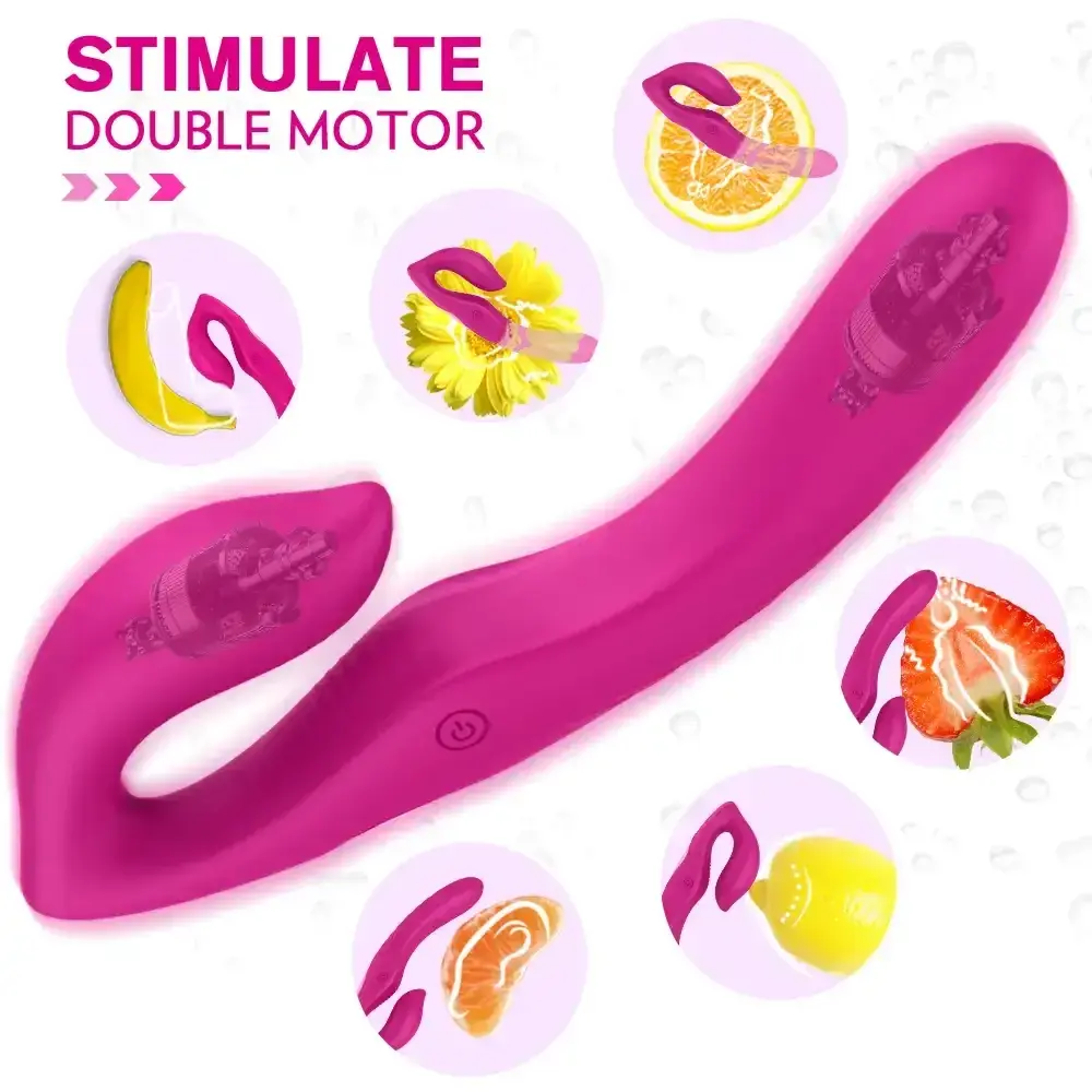 vibrador doble sin arnes silicona