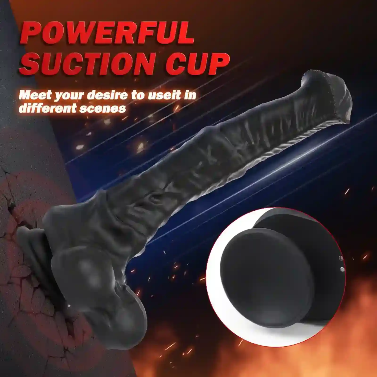 vibrador falico con empuje realista