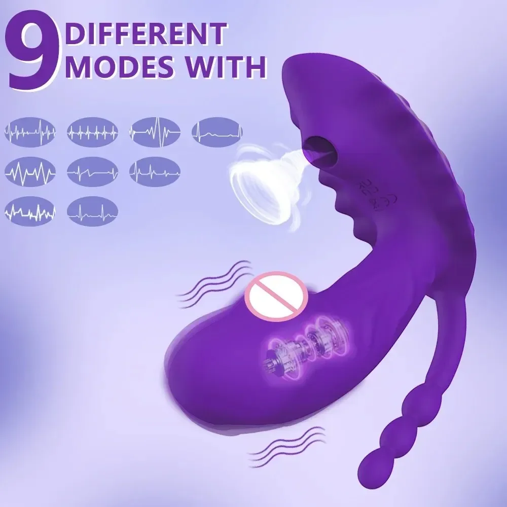 vibrador femenino con modos succion y vibracion