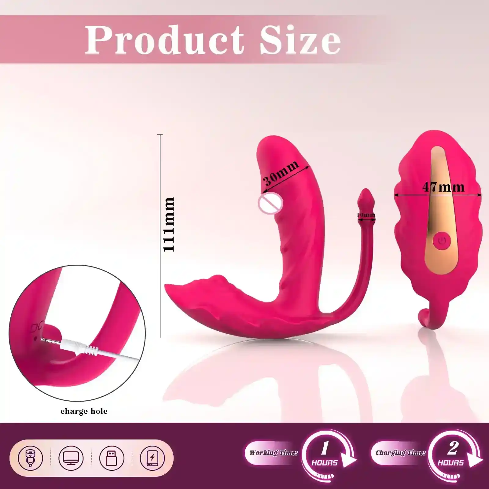 vibrador femenino con vibraciones personalizables