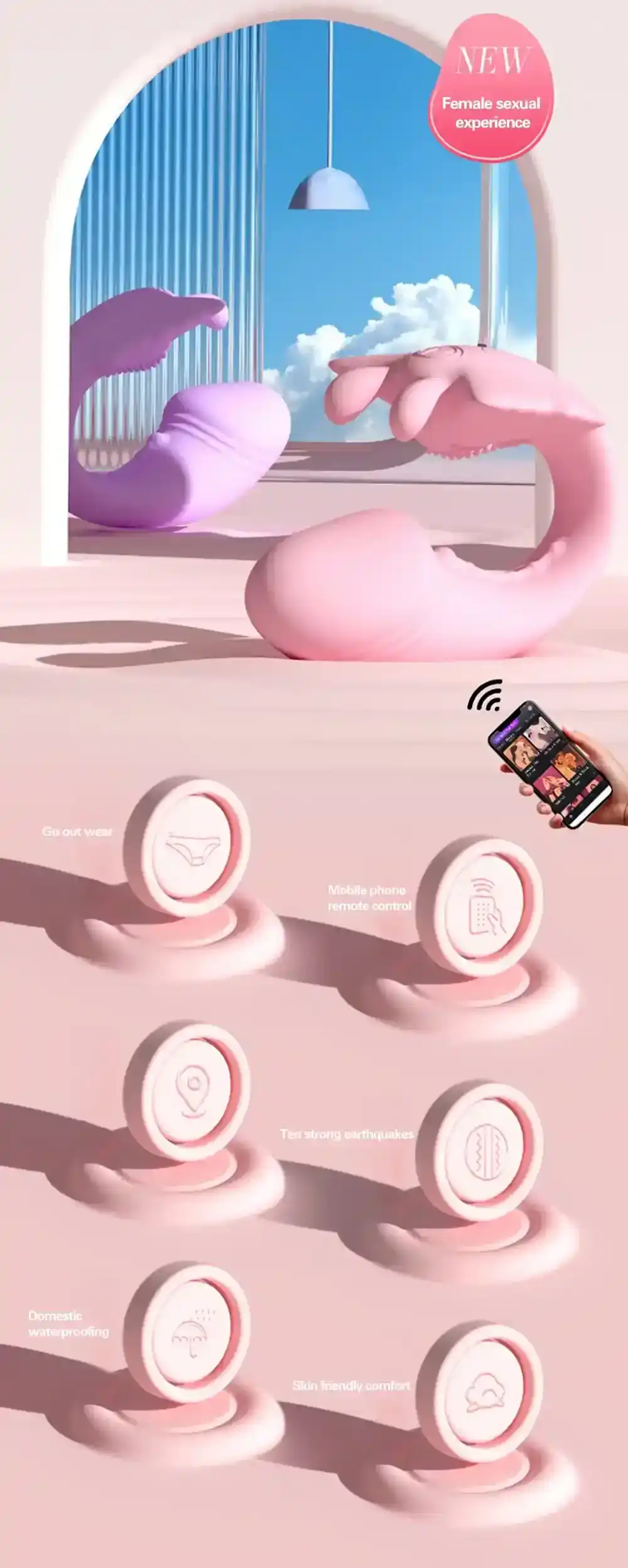 vibrador femenino silicona control app