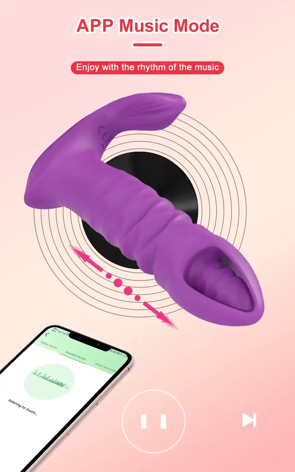 vibrador femenino silicona medica bluetooth