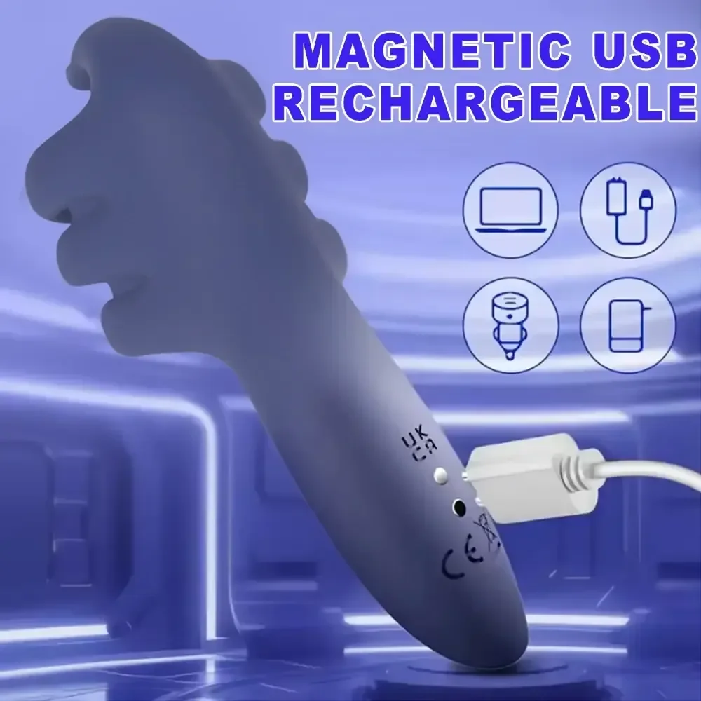 vibrador forma pene silicona suave recargable