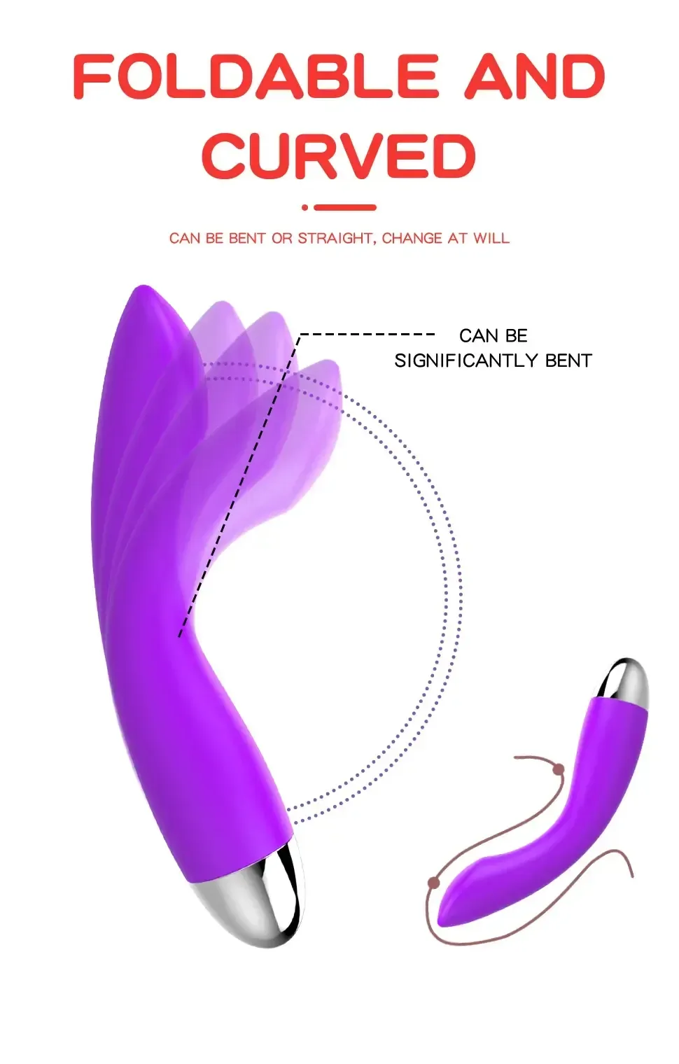 vibrador forma varita usb recargable