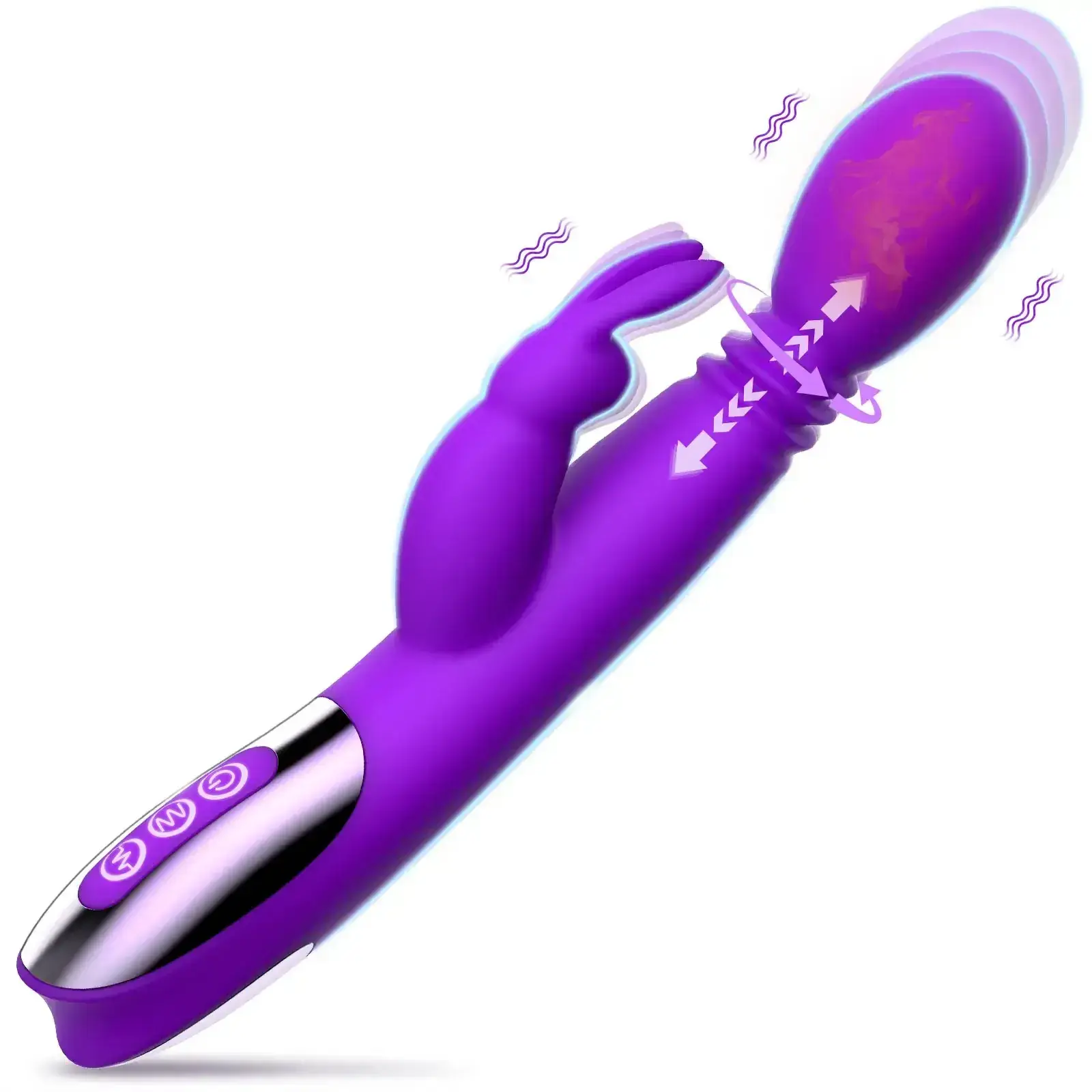 vibrador g spot rotatorio con empuje