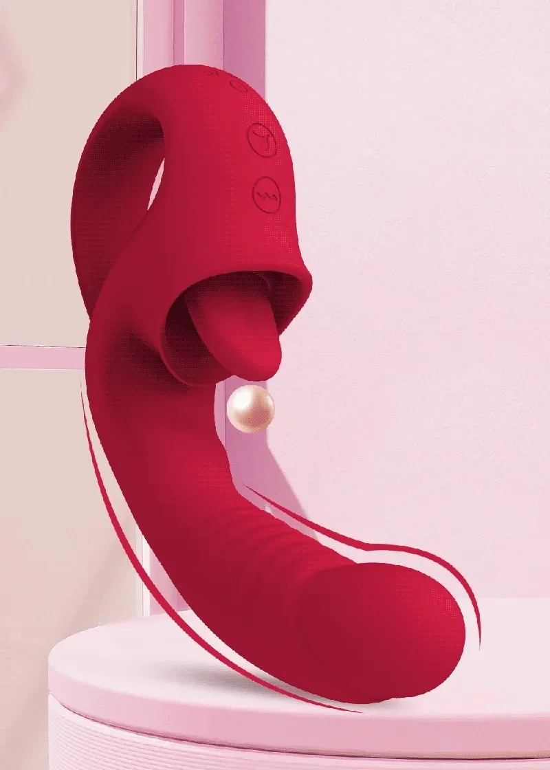 vibrador impermeable forma de lengua