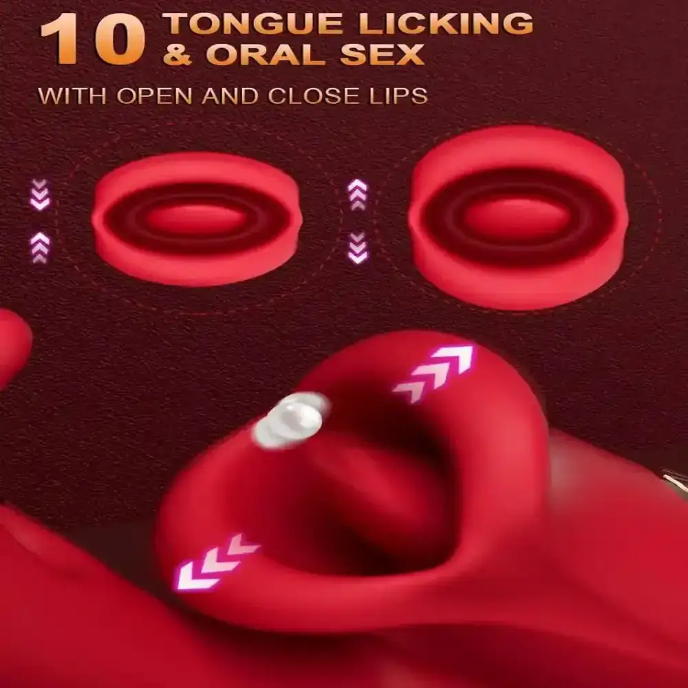 vibrador lengua realista diez modos