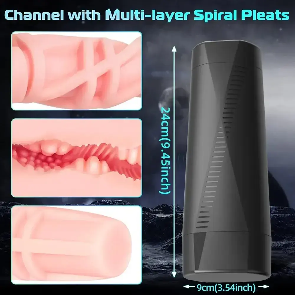 vibrador masculino realista con relieves 3d
