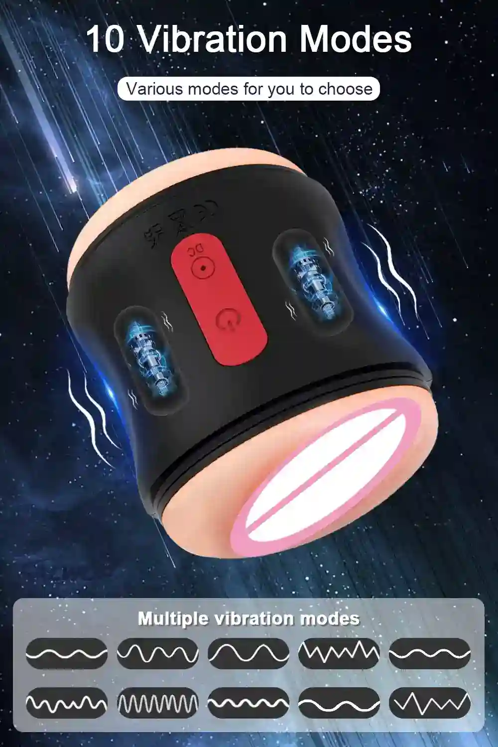 vibrador masculino recargable copa tpe