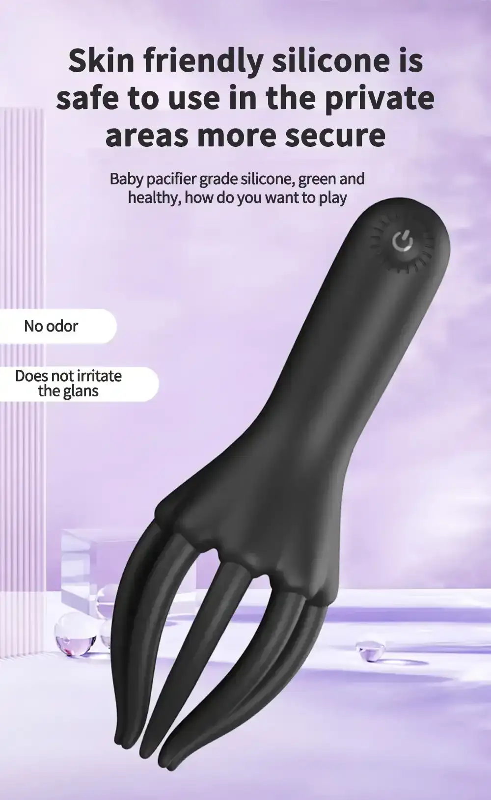 vibrador masculino silicona diez modos