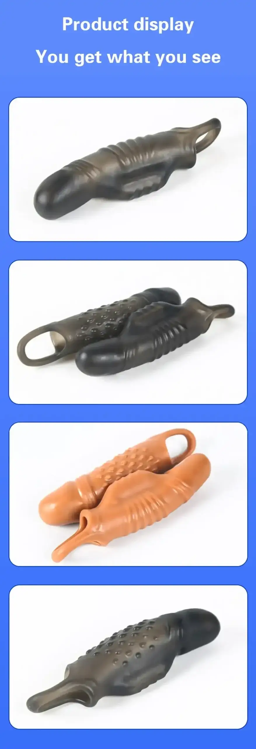 vibrador para pene con texturas