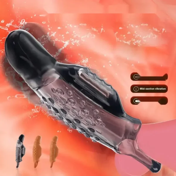 vibrador pene con diseño de lluvia