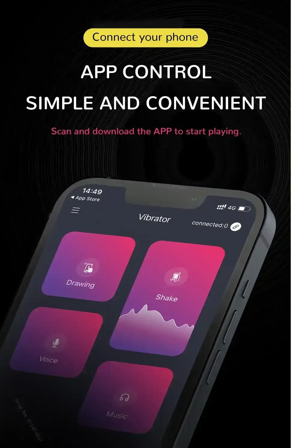 vibrador portatil control app discreto