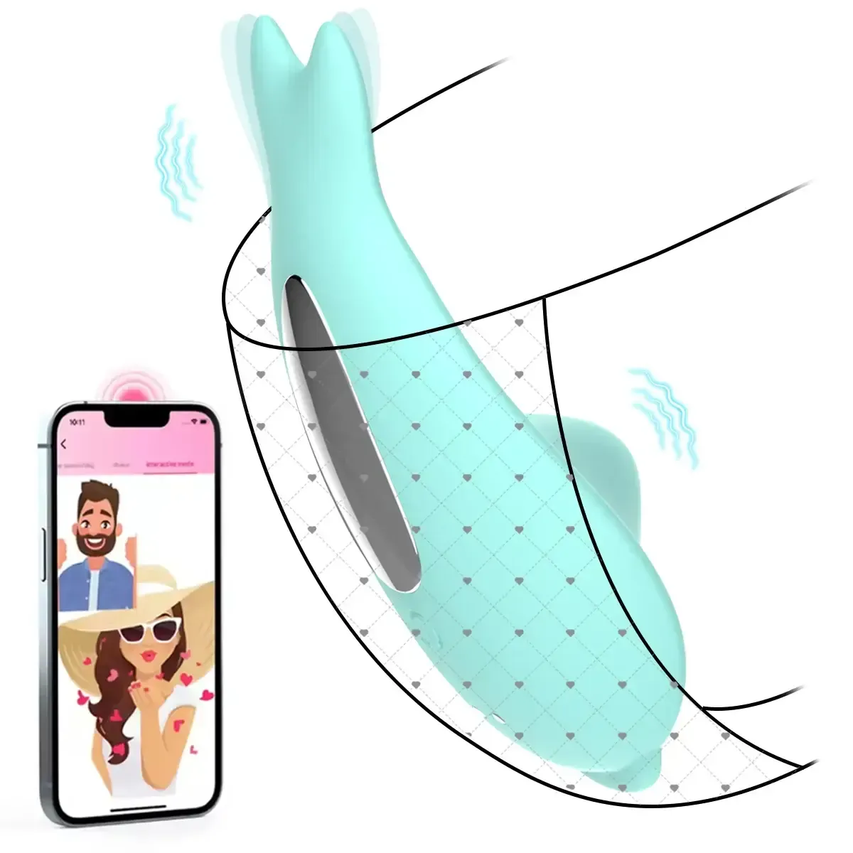 vibrador portatil control bluetooth remoto