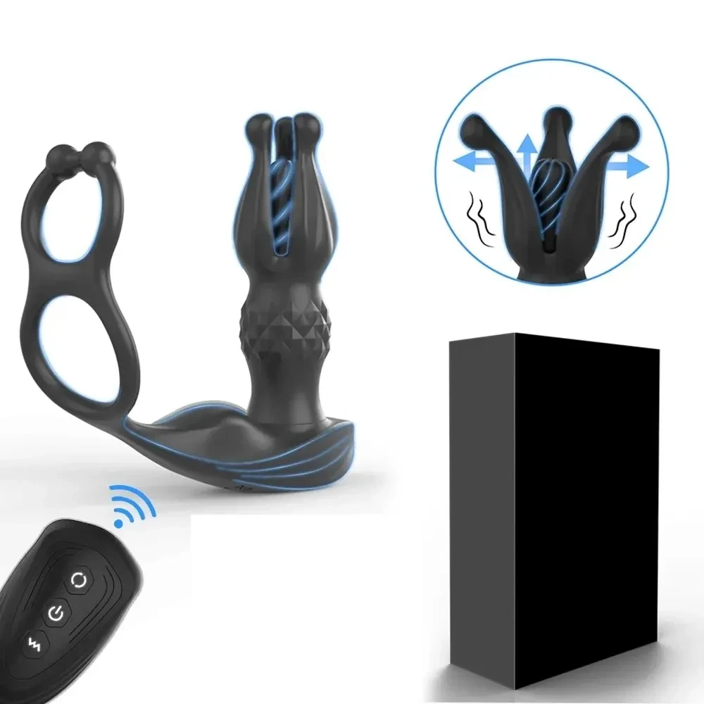 vibrador próstata telescópico recargable negro