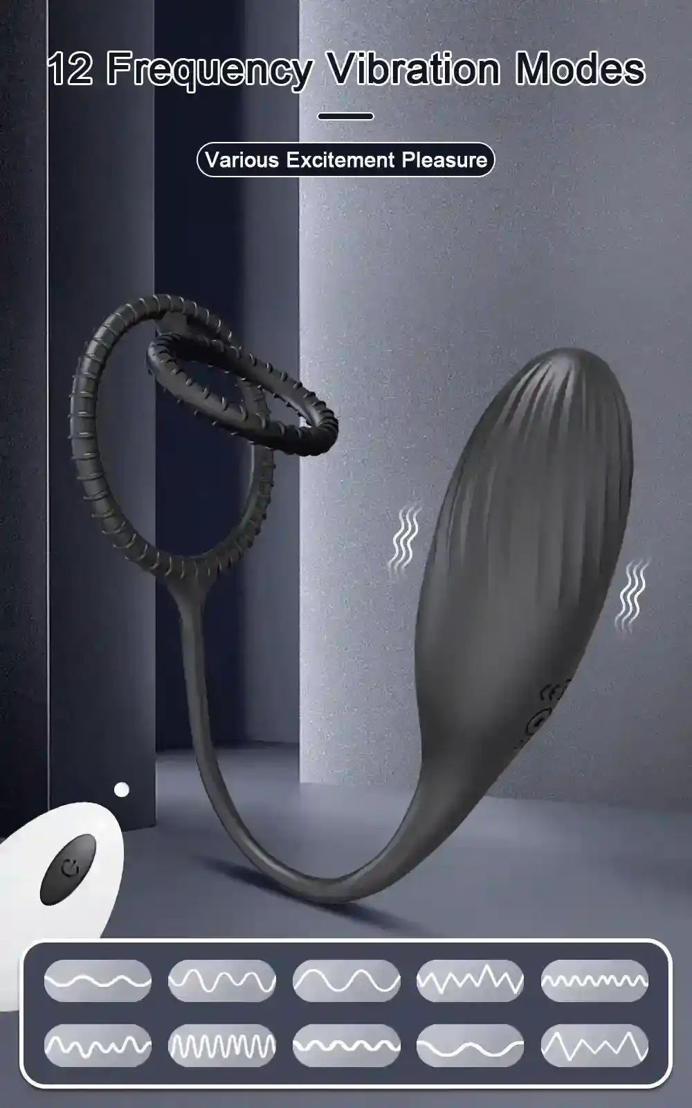 vibrador prostatico con 12 modos vibracion