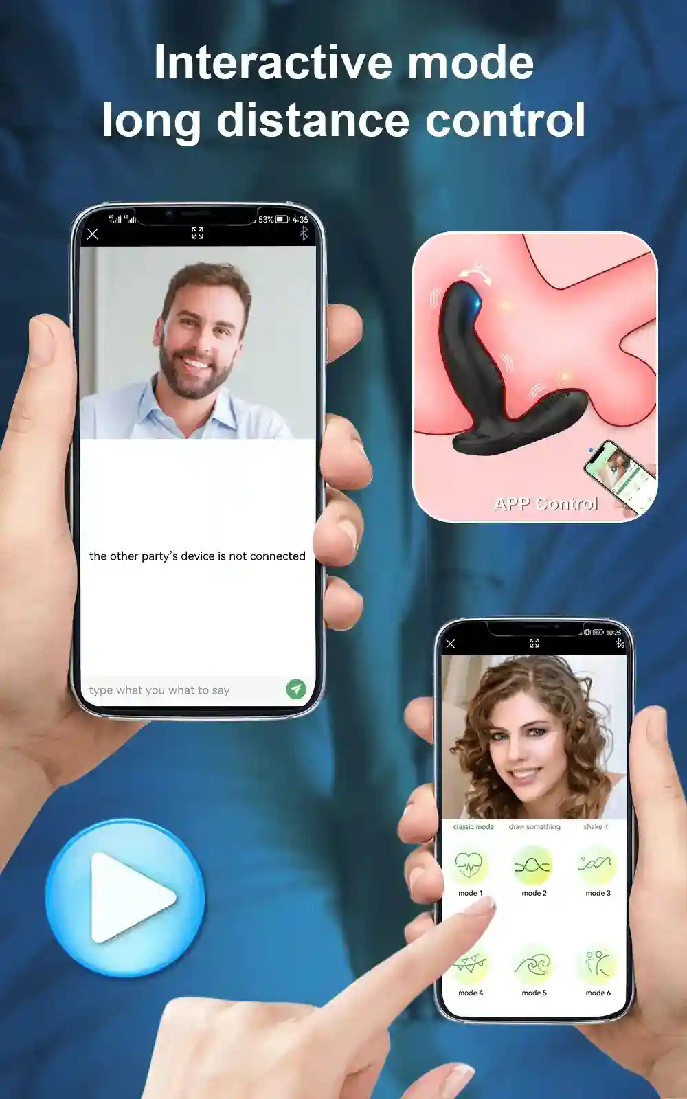 vibrador prostatico con modos interactivos