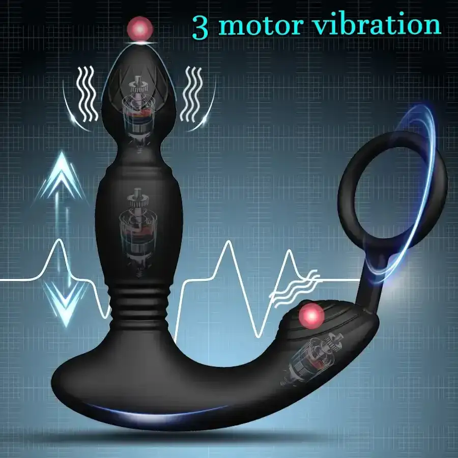 vibrador prostatico silicona suave diez modos