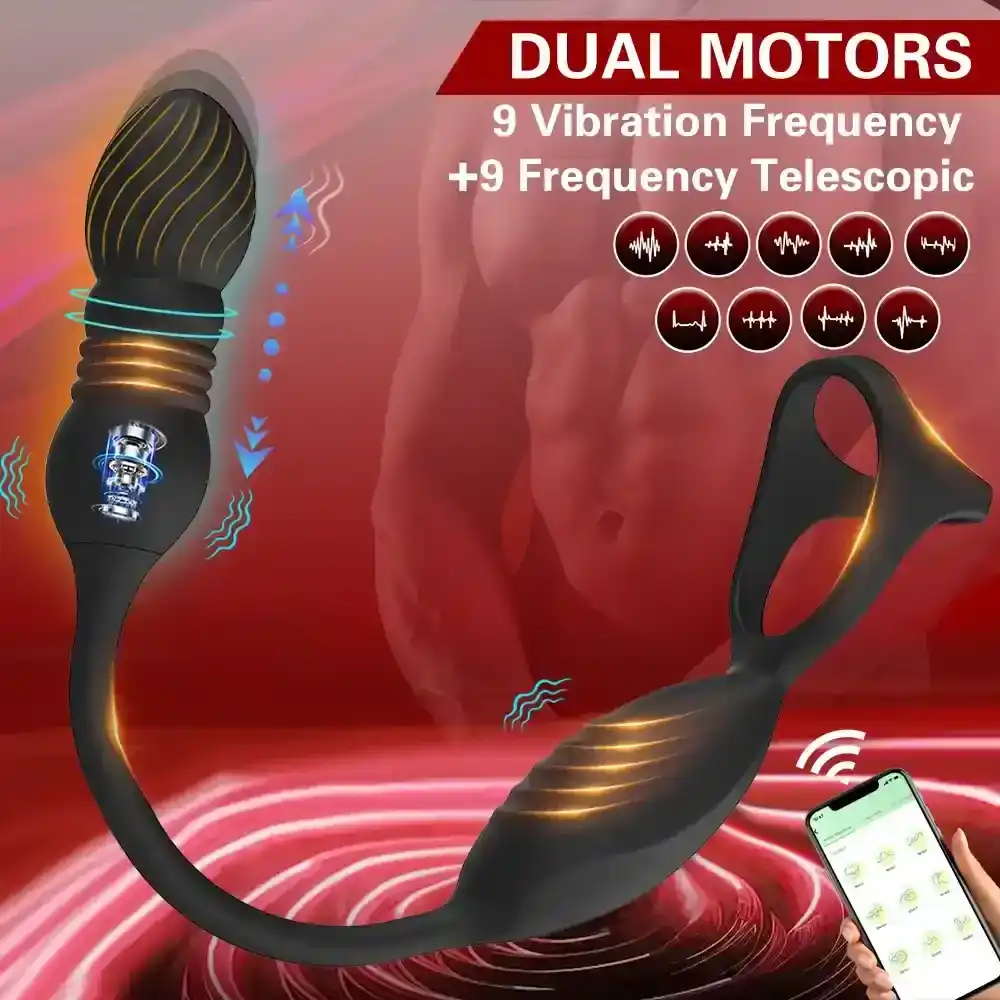 vibrador prostatico telescopico silicona recargable