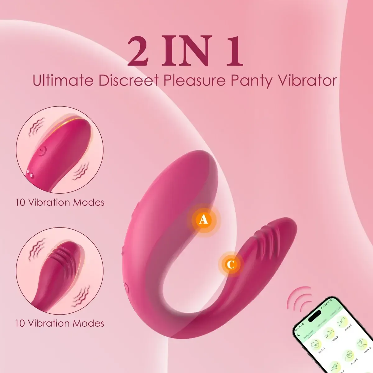 vibrador punto g silicona con app
