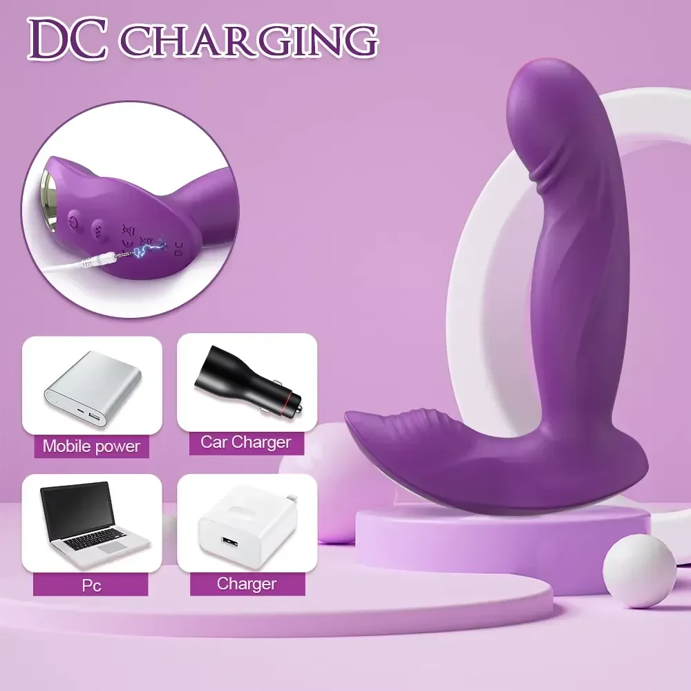 vibrador punto g telescopico morado