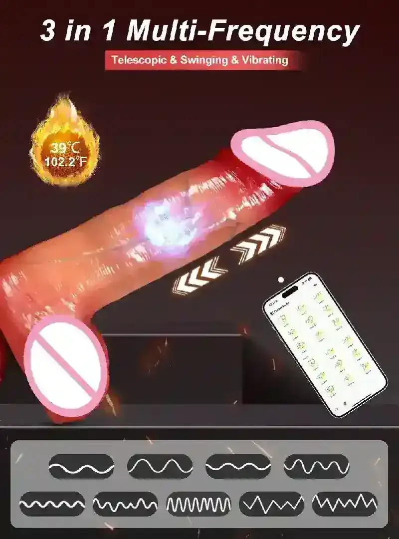 vibrador realista con funcion de calor